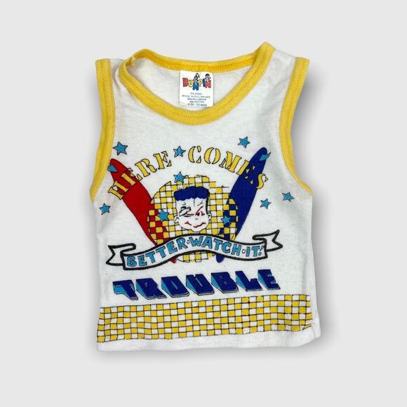 Vintage Bumpin Here Comes Trouble Tank 12 Months - Picture 1 of 7